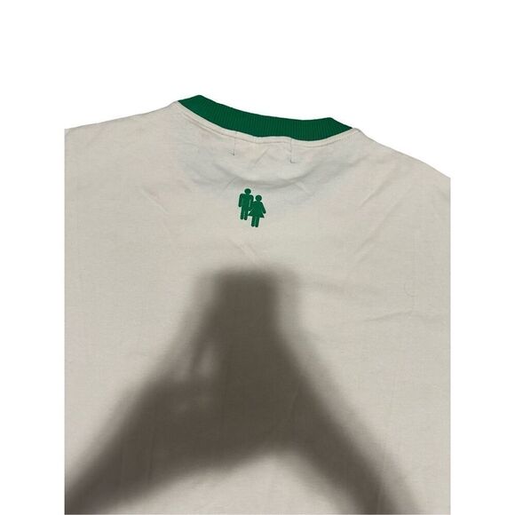 Homme + Femme LA Cream & Green Crew Neck Tee Size XXL - Picture 3 of 5